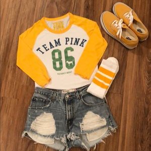 Retro Victoria’s Secret PINK baseball tee